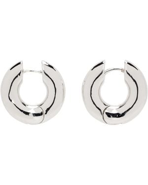 Laura Lombardi Medium Terra Hoop Earrings - Black