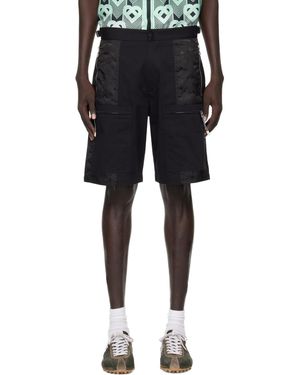 CASABLANCA Nylon Mountain Camo Cargo Shorts - Black