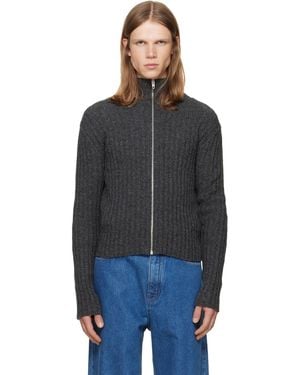 Jil Sander Zip Up Cardigan - Black
