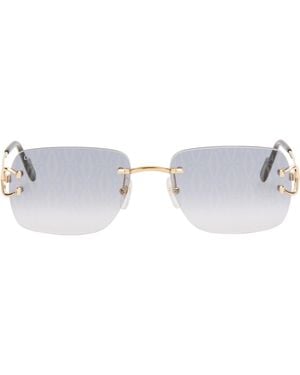 Cartier ゴールド Classic C Motif サングラス - ブラック