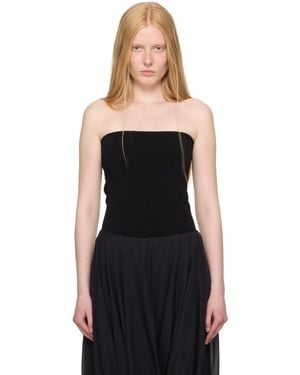 TOTEME Compact Knit Tube Top - Black