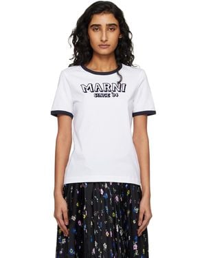 Marni Flock Print Jersey T-Shirt - Black
