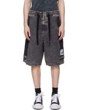 Maison Mihara Yasuhiro Cotton Satin Cargo Shorts - Black
