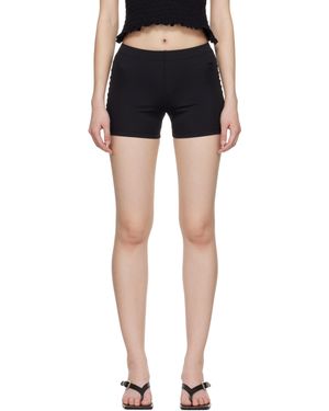 Vetements Short De Yoga Noir - Bleu