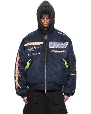 Vetements Alpha Industries Edition Racing Bomber Jacket - Blue