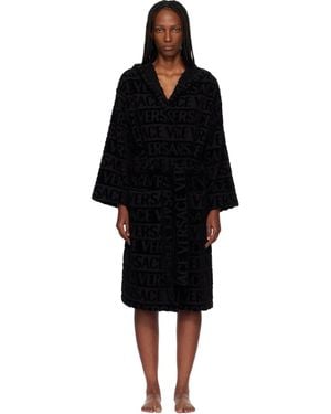 Versace Allover' Bathrobe - Black
