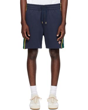 CASABLANCA Paneled Sweat Shorts - Blue