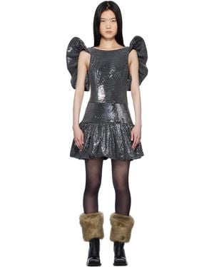 PAULA CANOVAS DEL VAS Ssense Exclusive Puff Minidress - Black