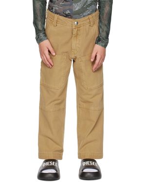 DIESEL キッズ｜ベージュ ポケット パンツ - マルチカラー