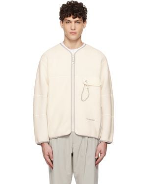 and wander Off- Wool Fleece Cardigan - Natural