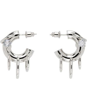 Panconesi Pierced Hoop Earrings - Black