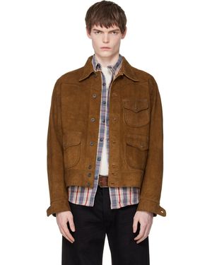 RRL Tan Roughout Suede Jacket - Brown