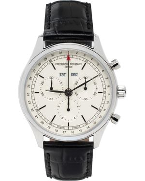 Frederique Constant Classics Quartz Chronograph Triple Calendar Watch - Black