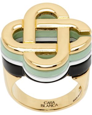 CASABLANCA Hiking Stacked Ring - Metallic