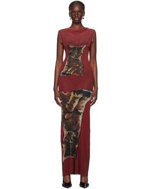 OTTOLINGER Red Cat Maxi Dress - Black