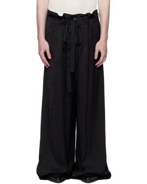 Ann Demeulemeester Bruse Wide Lounge Trousers - Black
