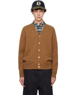 Drake's Lambswool 6 Button Cardigan - Blue