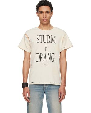HYACYN T-Shirt 'Sturm Und Drang' Blanc Cassé À Effet Usé Eet - Multicolore