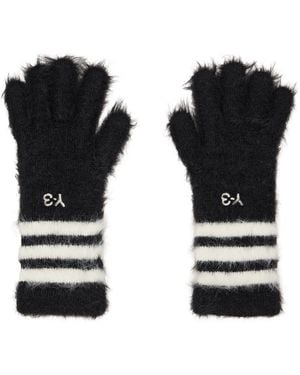 Y-3 Stripes Gloves - Black