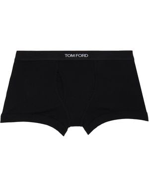 Tom Ford Two-Pack Cotton Boxer Briefs - Black