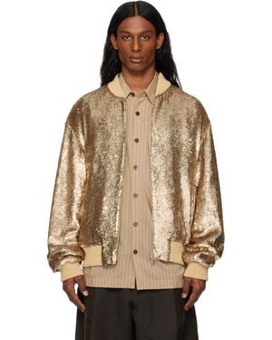 Dries Van Noten Sequinned Bomber Jacket - Multicolour