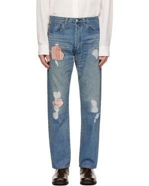 Junya Watanabe Levi's Edition Cotton Selvedge Garment Treated Jeans - Blue