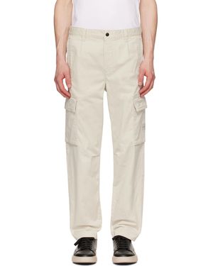 BOSS Logo Patch Cargo Trousers - Natural