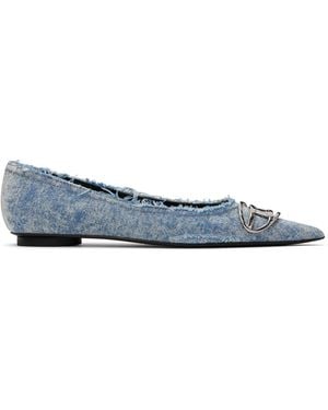 DIESEL D-Venus Denim Ballerina Flats - Black