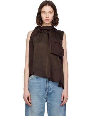 その他 sacai - SACAI BLOUSE khaki-satin-and-chiffon-blouse.jpg