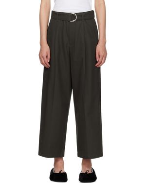 Maria McManus Belted Wide Leg Crop Trousers - Black