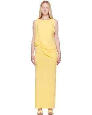 Jacquemus イエロー La Croisière 'The Peplo' マキシドレス - ブラック