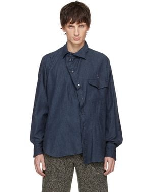 Vivienne Westwood Chemise Chaos Bleue