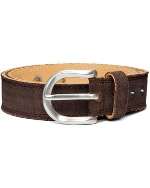 Our Legacy Fringed Denim Belt - Black