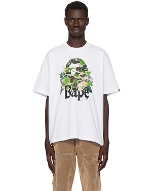 A Bathing Ape Flora Big Ape Head Relaxed Fit T-Shirt - White