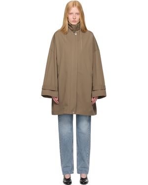 TOTEME Taupe Oversized Trench Coat - Blue