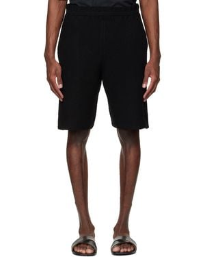 Homme Plissé Issey Miyake Rustic Knit Shorts - Black