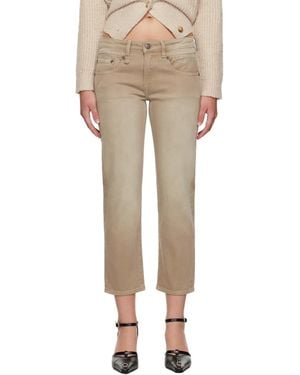 R13 Tan Boy Straight Jeans - Natural