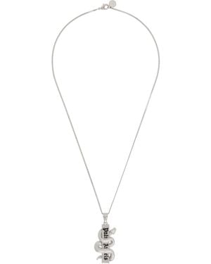 Palm Angels Snake Box Logo Necklace - Metallic