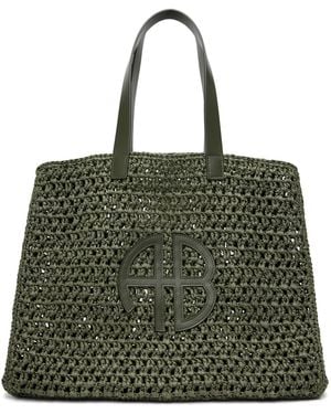 Anine Bing Khaki Large Rio Tote - Green