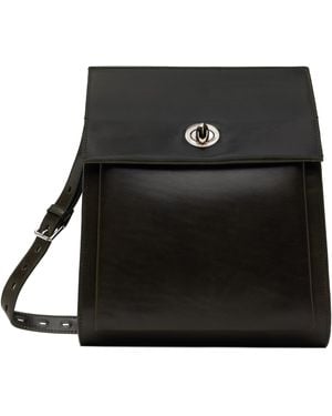 Lemaire Khaki Seed Satchel Bag - Black