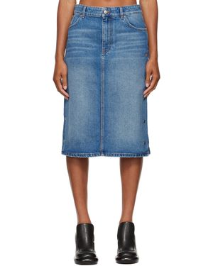 Stella McCartney Snap Denim Midi Skirt - Blue