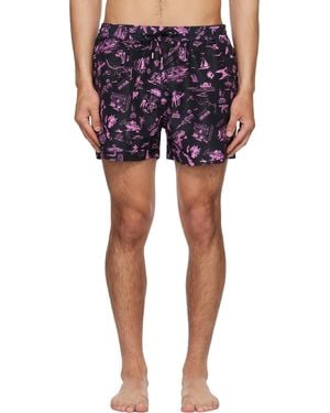 Paul Smith 'Travel Stories' Swim Shorts - Blue