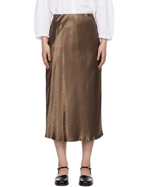 MM by Max Mara Jupe midi alessio brune - Marron