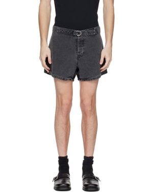 Our Legacy Oyster Trunk Denim Shorts - Black