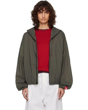 The North Face Khaki Tnf Box Packable Hooded Wind Jacket - Red