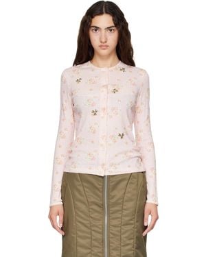 Simone Rocha Embellished Pointelle Cardigan - Multicolor