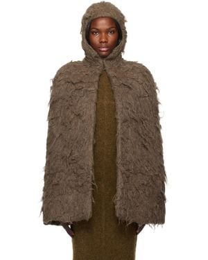 Rick Owens Porterville Cape Jacket - Brown