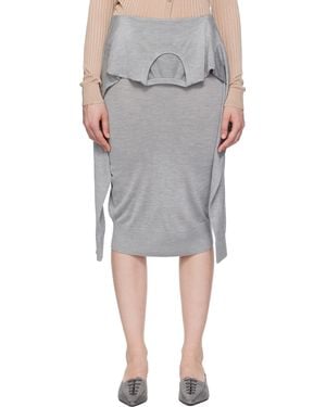 Acne Studios Laye Silk Midi Skirt - Black
