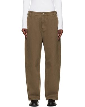 LE17SEPTEMBRE Side Seam Wide Jeans - Brown