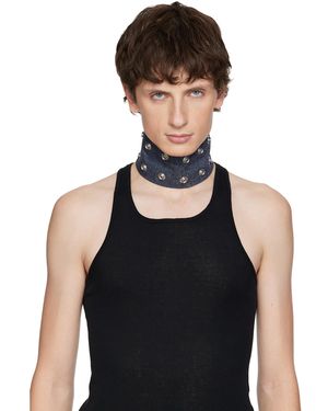 Rick Owens Concordians Strobe Neck Band Choker in Black for Men | Lyst